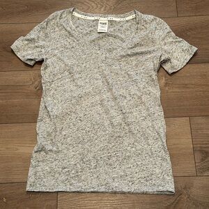 Victoria's Secret Pink Gray V-Neck T-Shirt